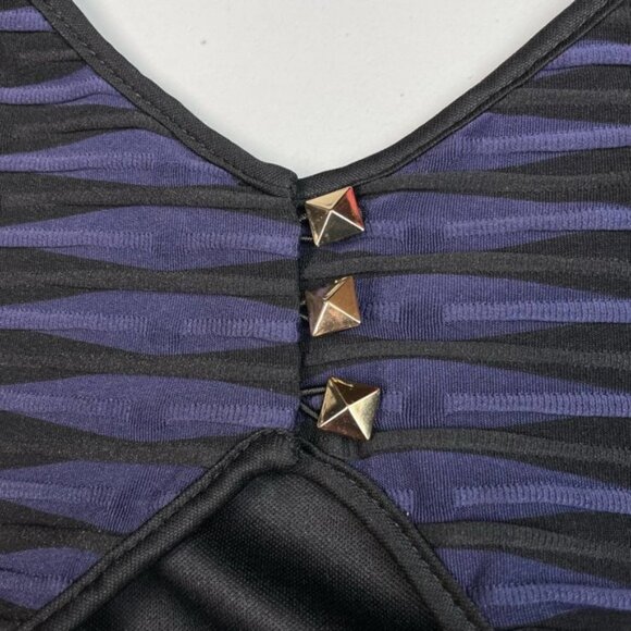 GUESS Fit & Flare Open Back Textured Mini Dress 10 Naughty Night - Picture 8 of 8